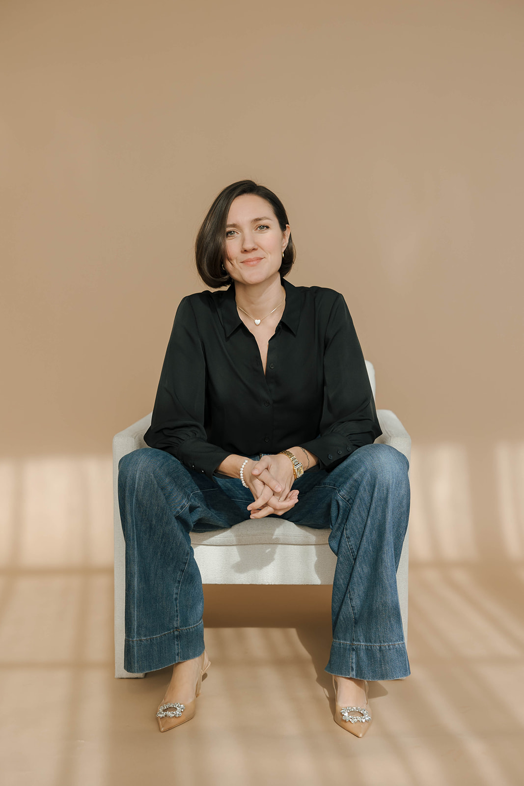 Erin H. Robertson, seated